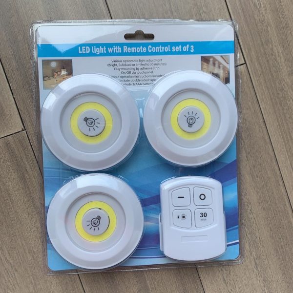 چراغ زیر کابینتی ریموت دار 3عددی